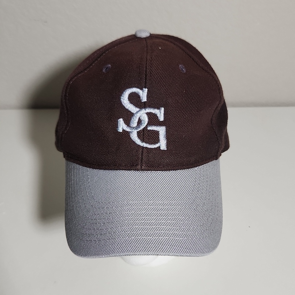 OTTO mens hat wool acrylic SG BROWN GRAY number 25 vintage snapback